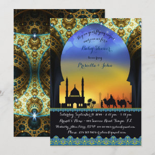 Prince Arabian Night Baby shower Uitnodiging