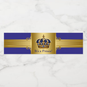 Prince Baby shower  bouteille d'eau Étiquettes