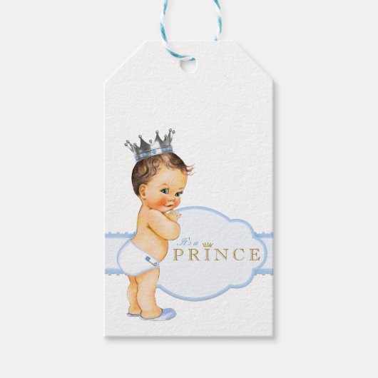 Prince Baby shower Cadeaulabel (Voorkant)