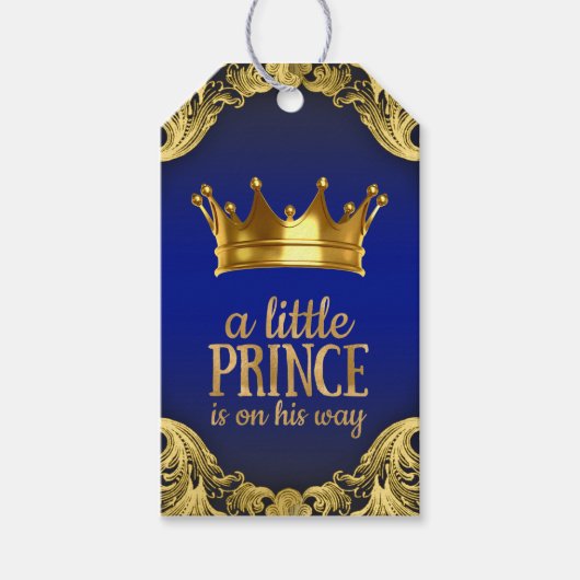 Prince Baby shower Cadeaulabel (Voorkant)