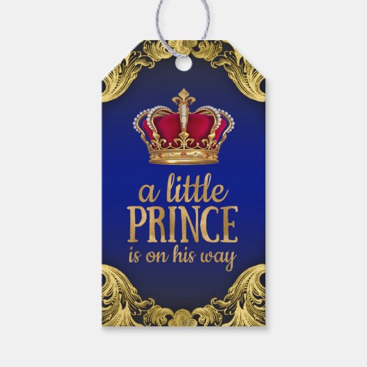 Prince Baby shower Cadeaulabel (Voorkant)