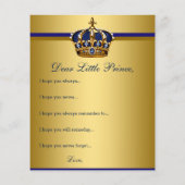 Prince Baby shower Games wenst Baby Flyer (Achterkant)