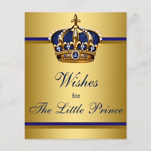 Prince Baby shower Games wenst Baby Flyer (Voorkant)