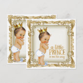 Prince Baby shower Kaart (Voorkant / Achterkant)