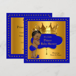 Prince Baby Shower Koninklijk Blauwe Jongens Kroon Kaart
