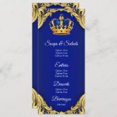 Prince Baby shower Menu (Voorkant / Achterkant)