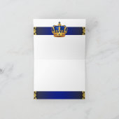 Prince Baby shower Merci Cartes (Intérieur)