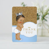Prince Baby shower Merci Cartes (Debout devant)