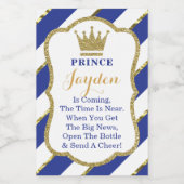 Prince Baby shower Mini bouteille de vin Étiquette (Étiquettes simples)