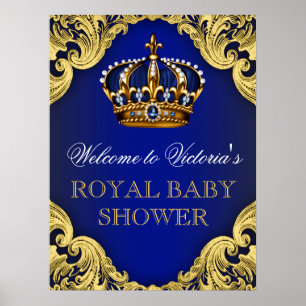 Prince Baby shower Welkomstteken Poster