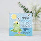 Prince Birthday Invitations de grenouille verte de (Debout devant)