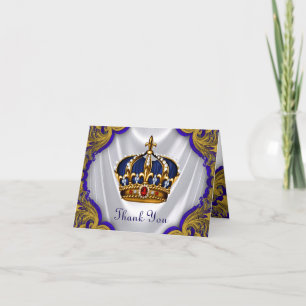Prince Bleu Or Roi Couronne Merci