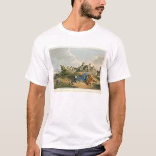 Prince Blucher onder zijn paard bij de slag om Wa T-shirt