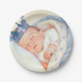  Prince Boy Baby shower Papieren Bordje (Voorkant)