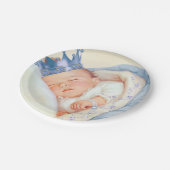Prince Boy Baby shower Papieren Bordje (Gekanteld)