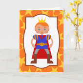 Prince Charming Boy Birthday Party Kaart (Gele Bloem)