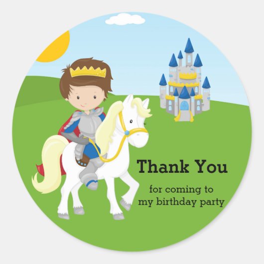 Prince Charming Ronde Sticker (Voorkant)