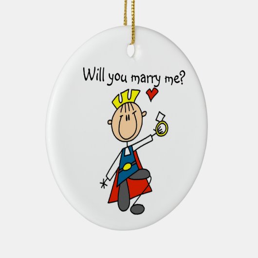 Prince Charming Wil je met me trouwen Keramisch Ornament (Rechts)