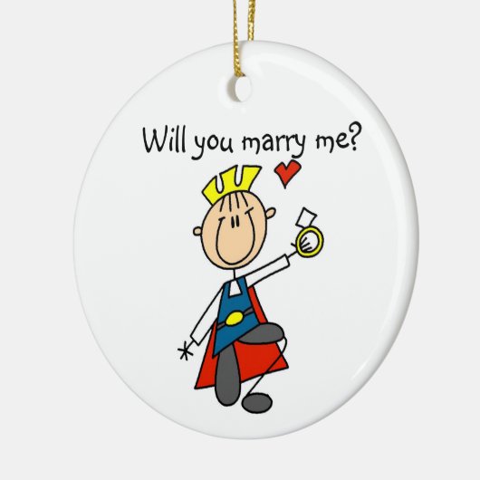 Prince Charming Wil je met me trouwen Keramisch Ornament (Links)