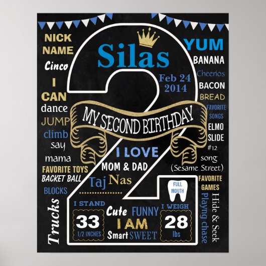 Prince couronne 2e anniversaire signe du tableau d (Devant)