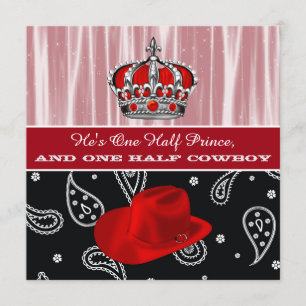 Prince & Cowboy Baby shower Kaart