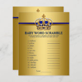 Prince Crown Baby shower Games (Voorkant / Achterkant)