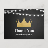 Prince Crown | Baby shower goudfolie | Dank u