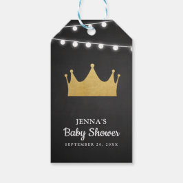 Prince Crown | Baby shower goudfolie | Krijtbord Cadeaulabel