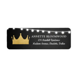 Prince Crown | Baby shower goudfolie | Krijtbord Etiket