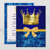 Prince Crown Baby shower Kaart (Voorkant / Achterkant)
