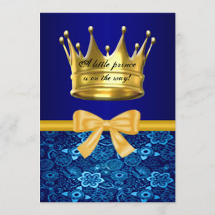 Prince Crown Baby shower Kaart
