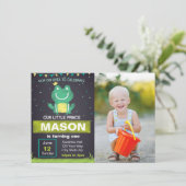 Prince de grenouille Birthday Invitation avec (Debout devant)