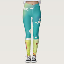 PRINCE DES BALEINES BALEINES REGARDANT LES Legging