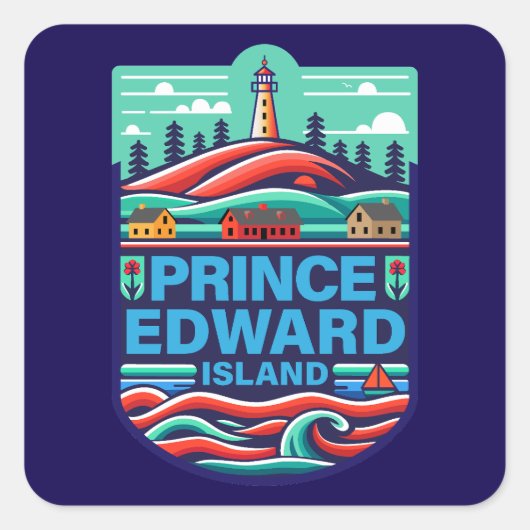 Prince Edward Island Canada Vierkante Sticker (Voorkant)