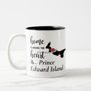 Prince Edward Island Home is waar Heart Tweekleurige Koffiemok