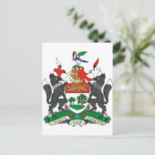 Prince Edward Islands (Canada) Wapenmunt Briefkaart (Staand voorkant)