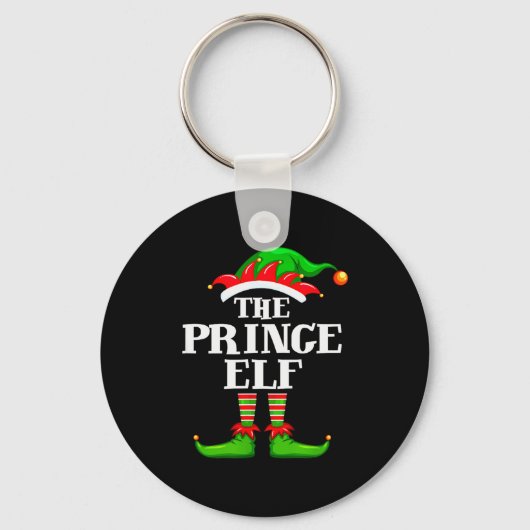 Prince Elf Matching Family Group Christmas Party P Sleutelhanger (Voorkant)