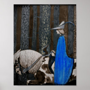 Prince en Tomten door de Bossen Poster