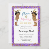 Prince et princesse Genre Révéler invitation Viole (Devant)