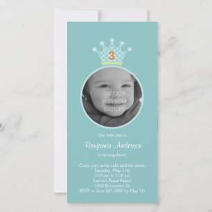 Prince Foto Birthday Party Invitation