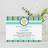 Prince Frog Baby Boy Shower Uitnodiging (Staand voorkant)