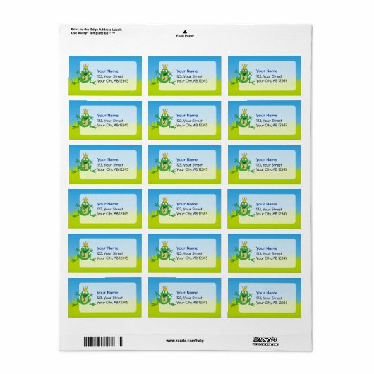 Prince Frog Etiket (Full Sheet)