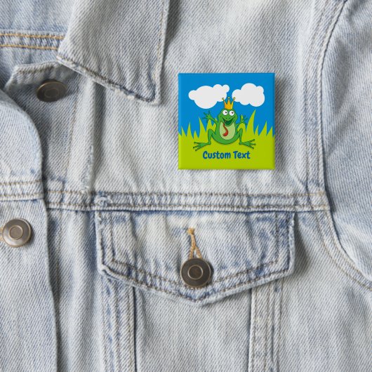 Prince Frog Pinback Button (In situ)