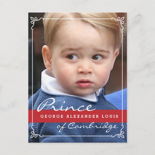 Prince George en Prince William Briefkaart (Voorkant)