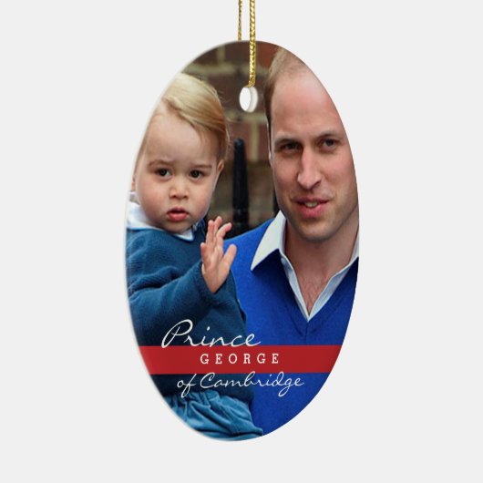 Prince George en Prince William Keramisch Ornament (Rechts)
