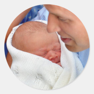 Prince George Royal Baby Ronde Sticker
