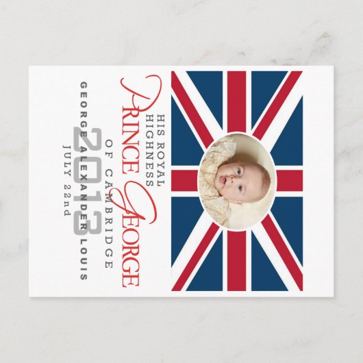 Prince George - William & Kate Briefkaart (Voorkant)
