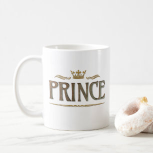 PRINCE - Grand Medieval Royal Crown Lettering Koffiemok