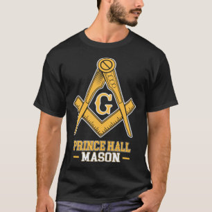 Prince Hall Mason Square en Kompassen G Symbool Fr T-shirt