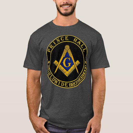 Prince Hall Wereldwijde Broederschap PHA Masonic T-shirt (Voorkant)